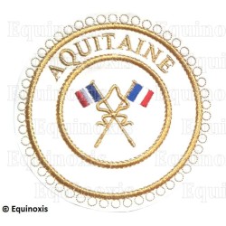 Masonic badge – Grande tenue provinciale – Passé Grand Porte-Etendard – Aquitaine – Machine embroidery