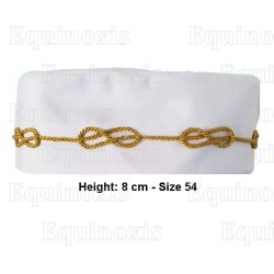 Chapeau maçonnique – Rite Opératif de Salomon – Blanc – Size 54