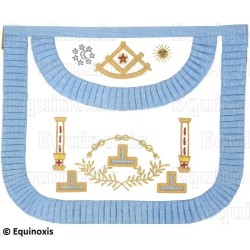 Leather Masonic apron – Traditional French Rite – Worshipful Master 2