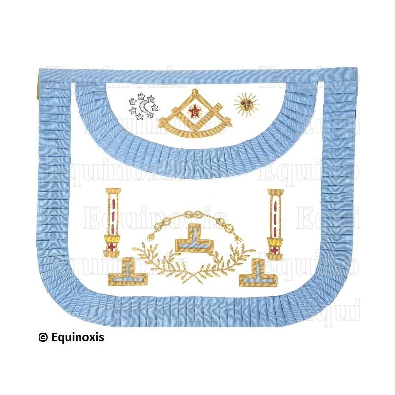 Leather Masonic apron – Traditional French Rite – Worshipful Master 2