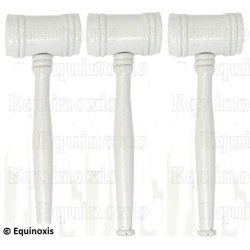 Set de 3 maillets maçonniques – Scottish Rite (AASR) – 31st degree / 33rd degree – Blanc