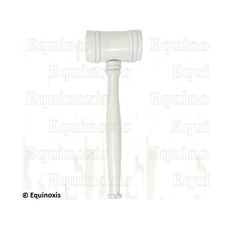 Maillet maçonnique en bois exotique – Blanc
