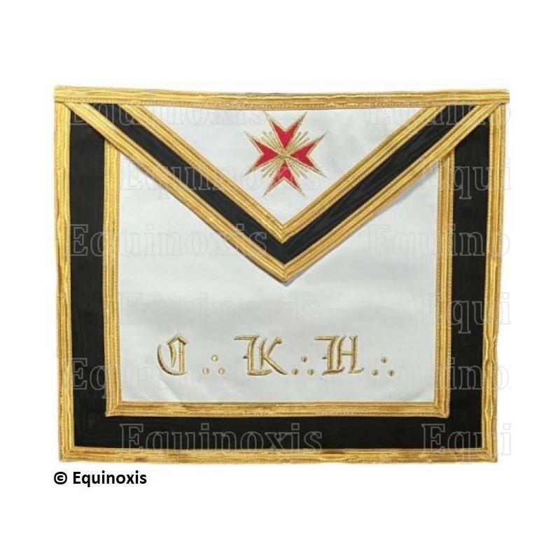 Masonic apron (vinyl) – Scottish Rite (AASR) – 30th degree – Knight Kadosch – CKH – Golden