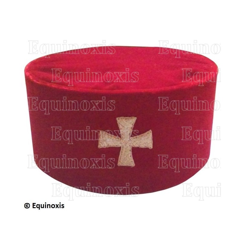 Toque maçonnique – Knights Templar (KT) – Toque du Temple – Size 70