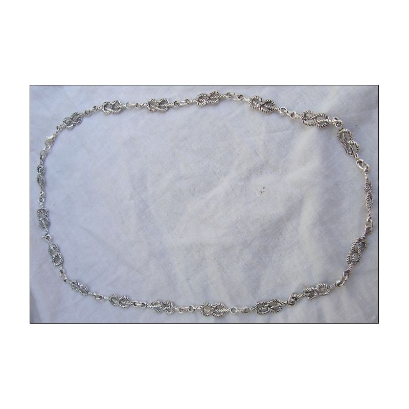 Masonic collar – Love knot – Silver finish
