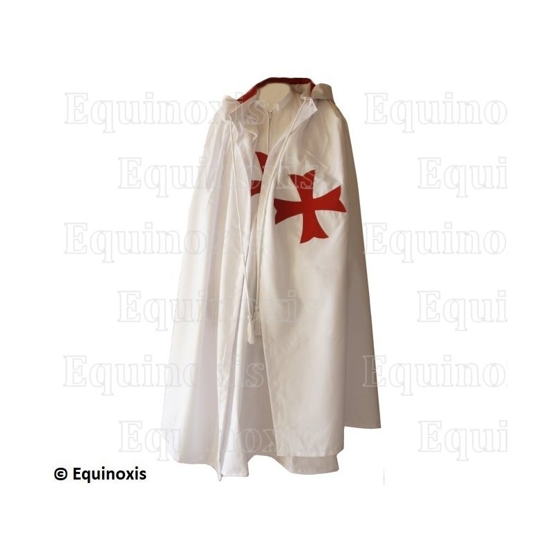 Templar cape with hood – Inward-patted Templar cross
