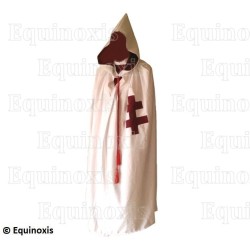 Manteau templier – Knights Templar (KT) – Précepteur – Manteau blanc avec croix patriarcale du Temple 