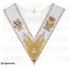 Masonic collar – Scottish Rite (AASR) – 33rd degree – Upward triangle – Heavily hand-embroidered