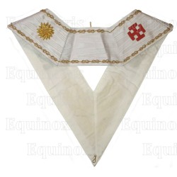 Masonic collar – Scottish Rite (AASR) – 33rd degree – Upward triangle – Heavily hand-embroidered