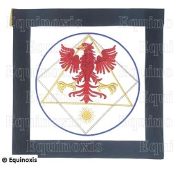 Tablier maçonnique en simili-cuir – Grand Ordre Egyptien du GODF – 12th degree – Machine embroidery