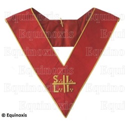 Martinist collar – Unknown Superior Free Initiator (SILI) – Red – Hand embroidery