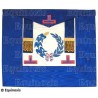 Masonic apron (leather) – GLNF – Petite tenue nationale – Machine embroidery 