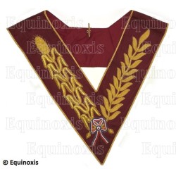 Masonic collar – GLNF – Grande tenue nationale – Grand Intendant – Hand embroidery