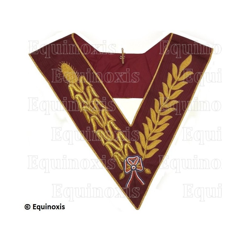 Sautoir de Respectable Frère - Grand Intendant grande tenue nationale GLNF - Hand embroidery