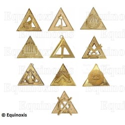 Bijoux maçonniques – Holy Royal Arch – Set de 10 Officiers