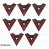 Masonic collars – Scottish Rite (AASR) – 9th degree – Set Collège des 8 Officiers – Machine embroidery – 1