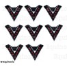 Masonic collars – Scottish Rite (AASR) – 9th degree – Set Collège des 8 Officiers – Machine embroidery – 3