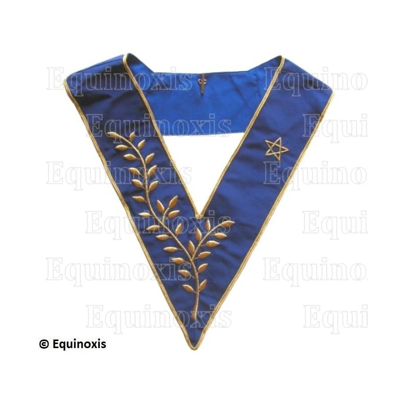 Masonic collar – Scottish Rite (AASR) – Trois Fois Puissant Maître – Machine embroidery