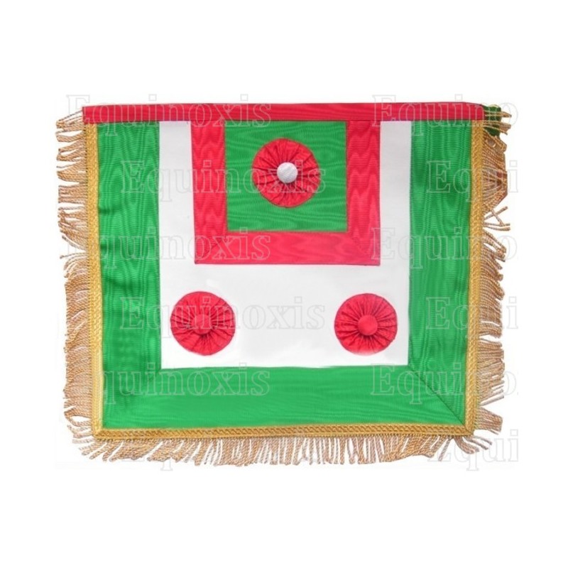 Tablier maçonnique en simili-cuir – RSR – Maître Ecossais de Saint André – Député Maître