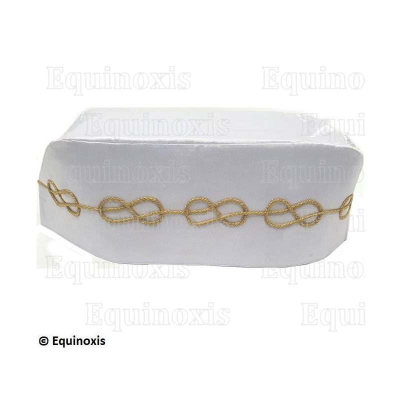 Chapeau maçonnique – Rite Opératif de Salomon – Blanc – Size 56