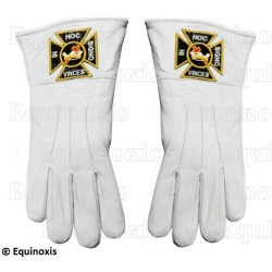 White-leather Masonic gloves – Order of the Red Cross of Constantine – Size L