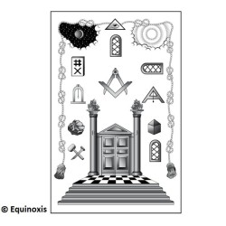Tapis de Loge maçonnique – Scottish Rite (AASR) – Apprenti – GODF – 100 cm x 50 cm
