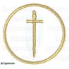 Masonic badge – Grande tenue nationale – Grand Tuileur – Machine embroidery