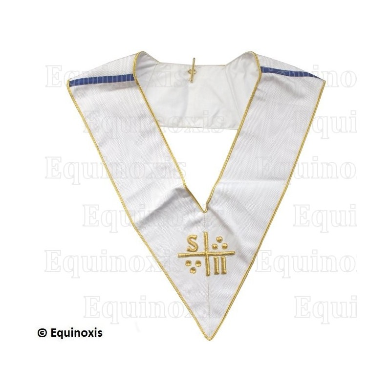 Martinist collar – Unknown Superior Initiator (SII) – White – Russian lineage  – Hand embroidery