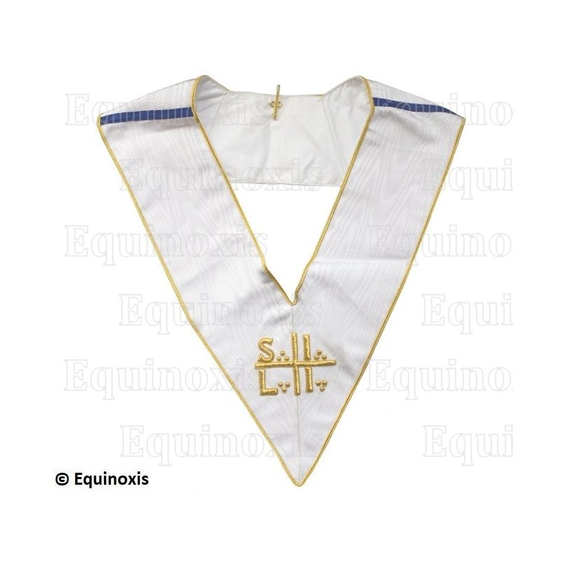 Martinist collar – Unknown Superior Free Initiator (SILI) – White – Russian lineage – Hand embroidery