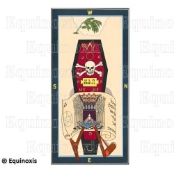 Tapis de Loge maçonnique – Rite Emulation – 2ème degré – 100 cm x 50 cm