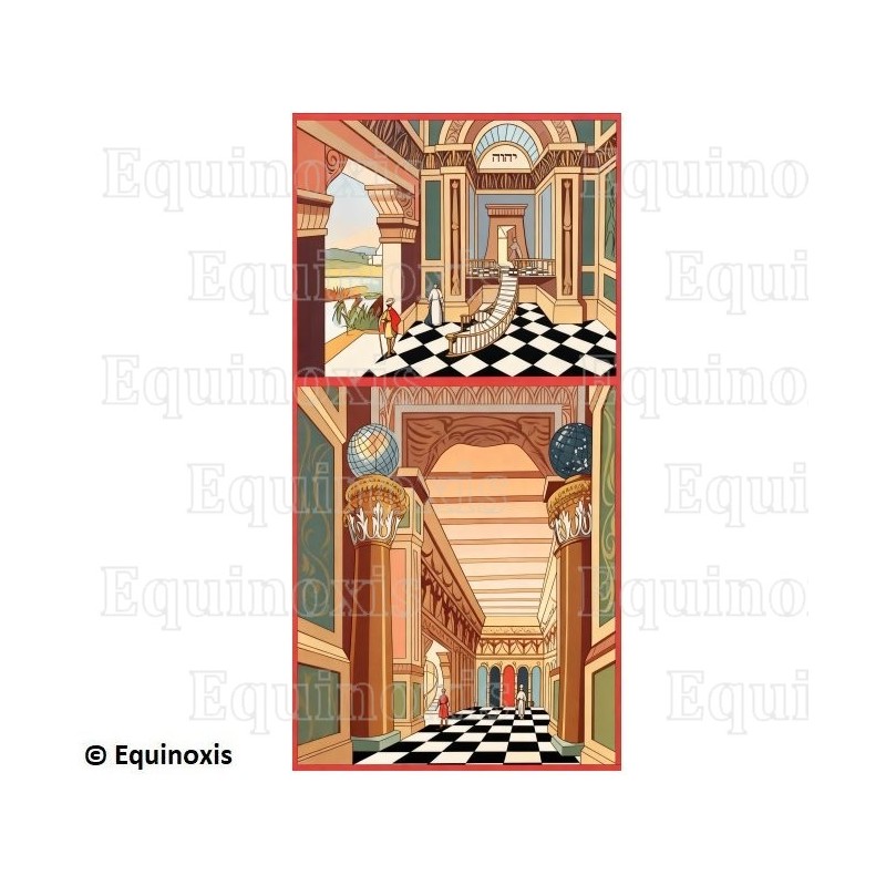 Tapis de Loge maçonnique – Craft – 3rd degree – 100 cm x 50 cm