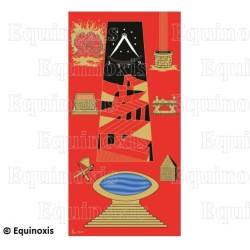 Tapis de Loge maçonnique – French Rite – 2nd Order – Grand General Chapter – 100 cm x 50 cm