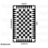 Tapis de Loge maçonnique – Pavé mosaïque – 98 cases – 160 cm x 80 cm