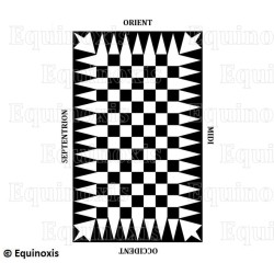 Tapis de Loge maçonnique – Pavé mosaïque – 98 cases – 100 cm x 50 cm