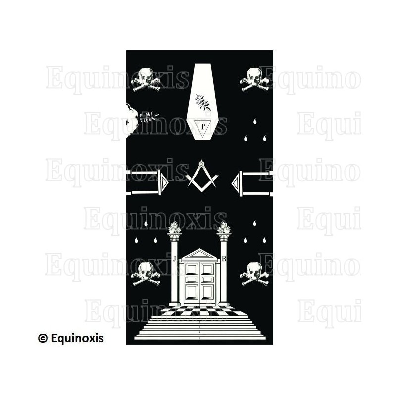 Tapis de Loge maçonnique – Rite Français Groussier – Maître – 160 cm x 80 cm