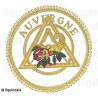 Badge / Macaron – Holy Royal Arch – Officier Provincial – Grand Intendant – Auvergne - Hand embroidery