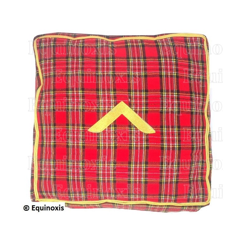 Masonic cushion – Standard Scottish Rite – Tartan cover – Machine-embroidered square