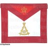 Masonic apron (fake leather) – French Chapter – 1st and 2nd Order – Reversible – Machine embroidery
