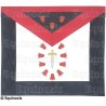 Masonic apron (fake leather) – French Chapter – 1st and 2nd Order – Reversible – Machine embroidery