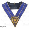 Masonic collar – Rite Opératif de Salomon – Worshipful Master – Hand embroidery 