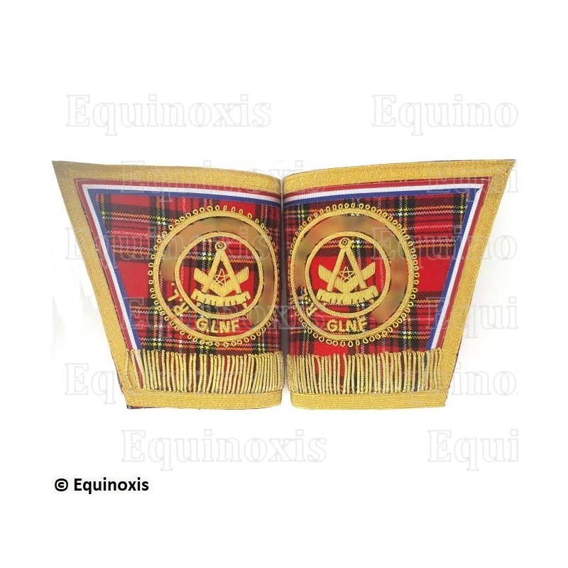 Gantelets Rite Standard d'Ecosse (RSE) – Worshipful Master – Hand embroidery