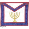 Tablier maçonnique en faux cuir – Scottish Rite (AASR) – 23rd degree – Chef du Tabernacle – Machine embroidery