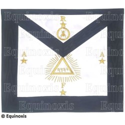 Masonic apron (satin) – Scottish Rite (AASR) – 25th degree – Machine embroidery