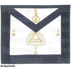 Masonic apron (satin) – Scottish Rite (AASR) – 25th degree – Machine embroidery