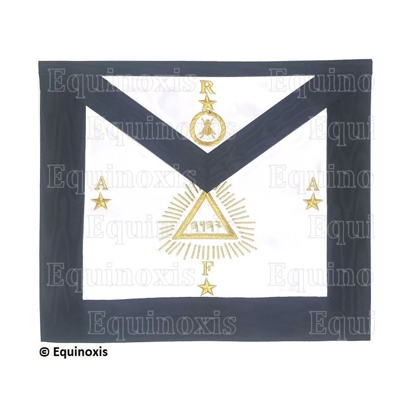Masonic apron (satin) – Scottish Rite (AASR) – 25th degree – Machine embroidery