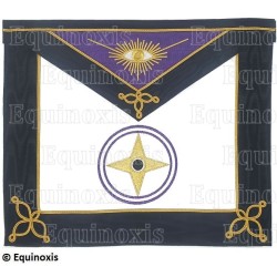 Masonic apron (leather) – Memphis-Misraim – 95th degree – 33 cm x 39 cm – Hand embroidery