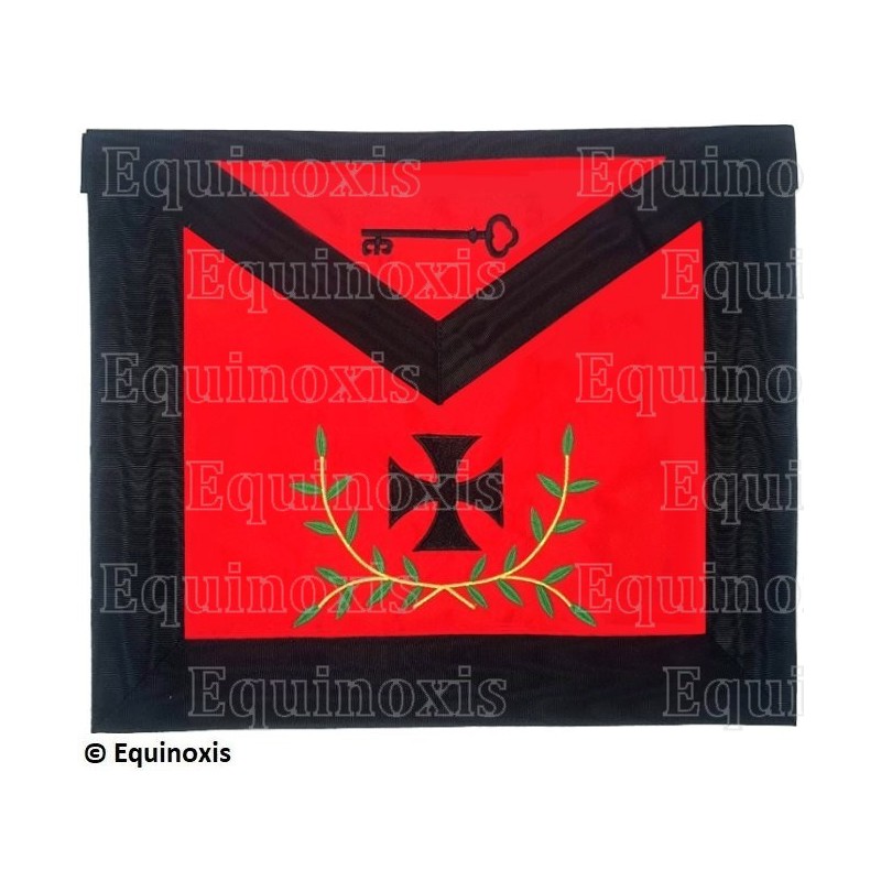 Masonic apron (satin) – Scottish Rite (AASR) – 27th degree – Machine embroidery – 2