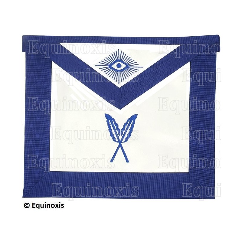 Tablier maçonnique en simili-cuir – York Rite – Secrétaire – Machine embroidery