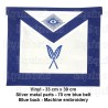 Tablier maçonnique en simili-cuir – York Rite – Secrétaire – Machine embroidery