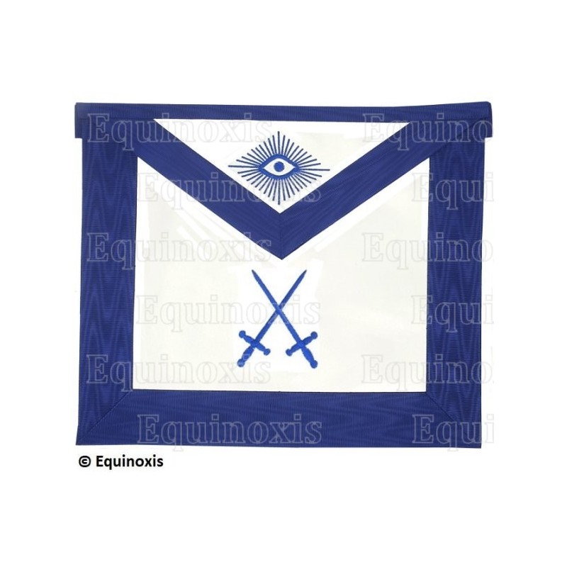 Tablier maçonnique en simili-cuir – York Rite – Maître des Cérémonies – Machine embroidery